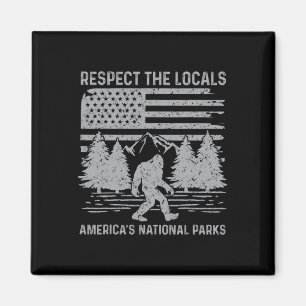 Imã Respeite os Locais Camisa Bigfoot Parque Nacional