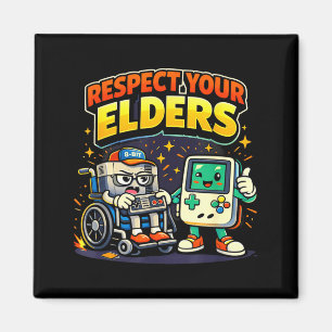 Imã Respeite os mais velhos jogos retrô divertido cont