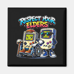 Imã Respeite os mais velhos jogos retrô divertido cont