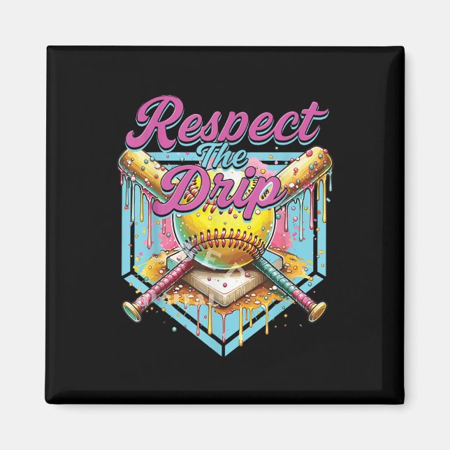 Imã Respeito de Jovens de Sorvete Softball com Drives  (Frente)
