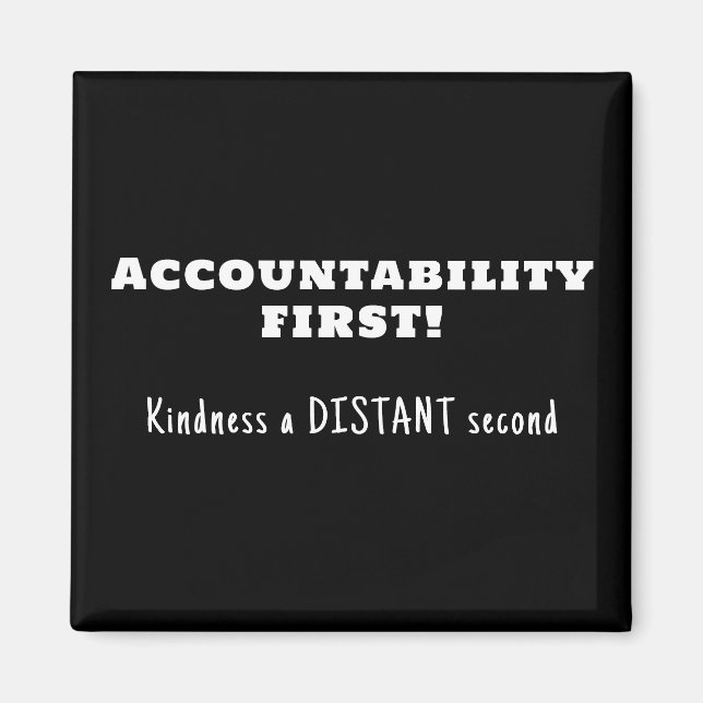 Imã Responsabilização primeiro, bondade segundo (Frente)