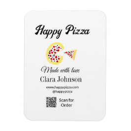 Ímã Restaurante de pizza café pizzaria digitalize códi