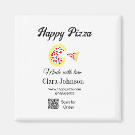 Imã Restaurante de pizza café pizzaria digitalize códi