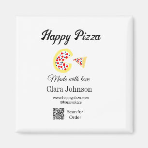 Imã Restaurante de pizza café pizzaria digitalize códi