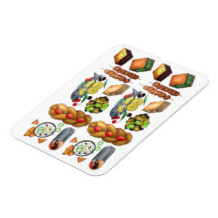 Ímã Restaurante do Diner Grego da Comida do Mediterrân