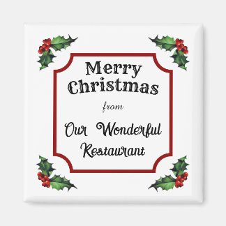 Imã Restaurante Personalizado Feliz Natal
