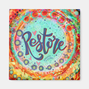 Imã "Restaurar" UMA PALAVRA Inspirivity Magnet