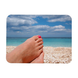 Ímã retangular da foto das férias de verão