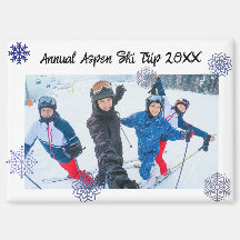 Retângulo de Floco de Neve de Foto Personalizada V