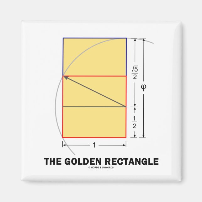 Imã Retângulo do Ouro (Razão Matemática) (Frente)