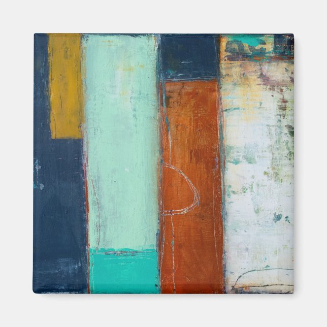 Imã Retângulos abstrato (Frente)