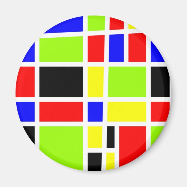 Imã Retângulos Coloridos (Frente)