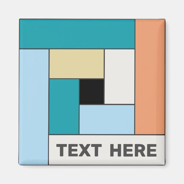 Imã Retângulos geométricos (ver10) com qualquer ímã de (Frente)