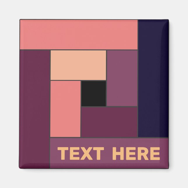 Imã Retângulos geométricos (ver5) com qualquer ímã de  (Frente)