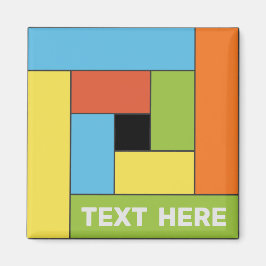 Imã Retângulos geométricos (ver8) com qualquer ímã de