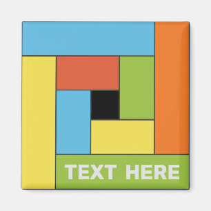 Imã Retângulos geométricos (ver8) com qualquer ímã de