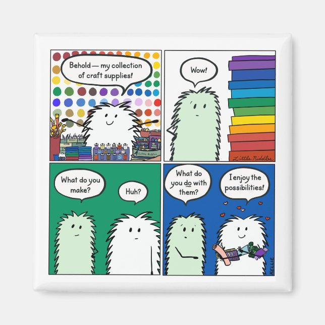 Imã Retenção — Minha Coleção de Artesanatos Fornecidos (Frente)