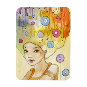 Ímã Retrato abstrato