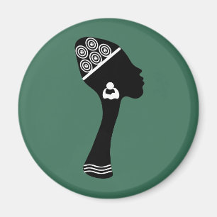Imã retrato abstrato de mulher afro-americana
