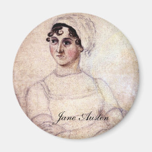 Imã Retrato antigo de Jane Austen