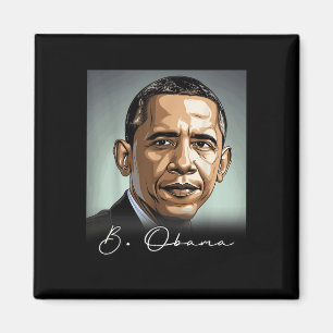 Imã Retrato Barack Obama Presidente Patriótico