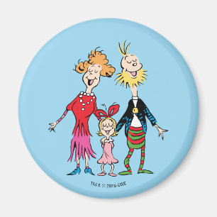 Imã Retrato da Família de Cindy Lou Who
