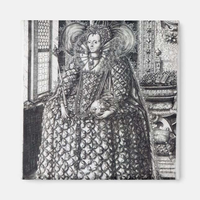 Imã Retrato da Rainha Elizabeth I (Frente)