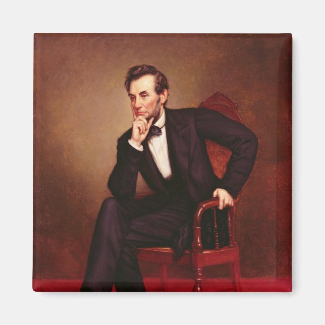 Imã Retrato de Abraham Lincoln (Frente)