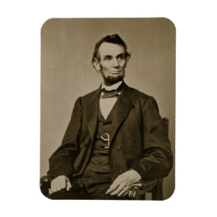 Ímã Retrato de Abraham Lincoln (1809-65) (foto de b/w)