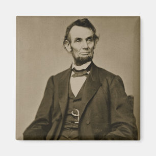 Imã Retrato de Abraham Lincoln (1809-65) (foto de b/w)
