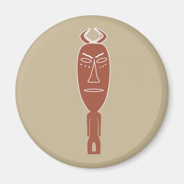 Imã retrato de abstrato africano (Frente)