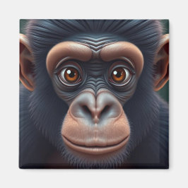 Imã Retrato de anime chimpanzé doido e engraçado