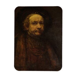 Ímã Retrato de auto como um ancião, c.1664 (óleo em