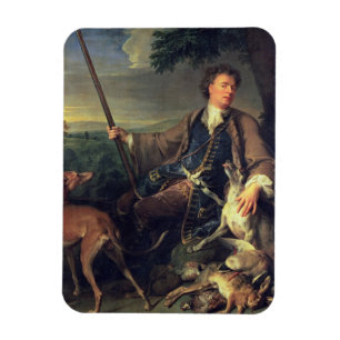 Ímã Retrato de auto como um caçador, 1699 (óleo em