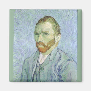 Imã Retrato de auto no azul por Vincent van Gogh