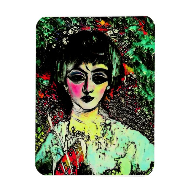 Ímã Retrato de Beleza Gótica (Vertical)