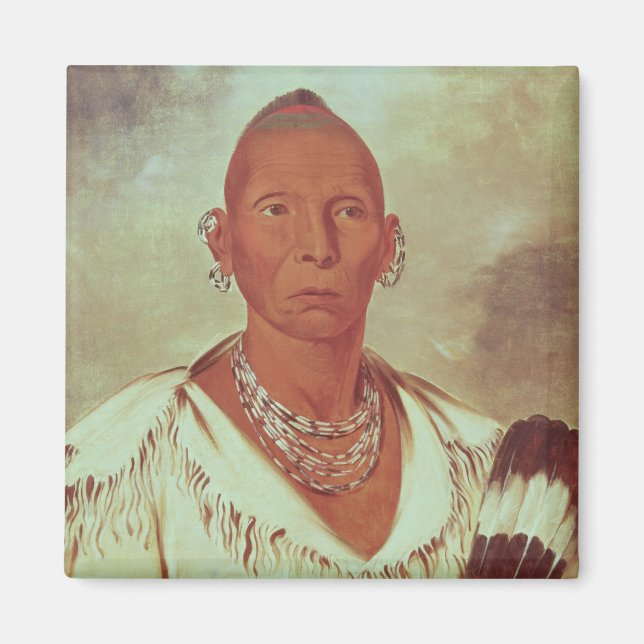 Imã Retrato de Black Hawk, Chefe Indiano (Frente)