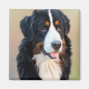 Imã Retrato de Cachorro da Montanha Bernese
