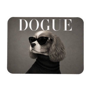 Ímã Retrato de Cachorro de Moda Cavalier King Charles