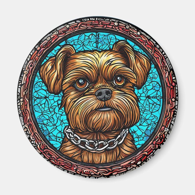 Imã Retrato de cachorro fofo (Frente)