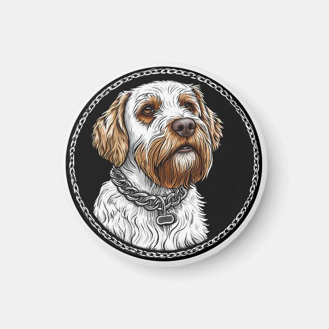 Imã Retrato de cachorro fofo (Frente)