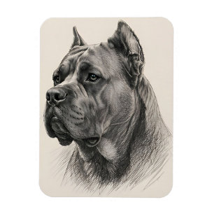 Ímã Retrato de Cão em Desenho a Lápis Clássico Cane Co