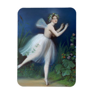 Ímã "Retrato de Carlotta Grisi em Giselle" perto