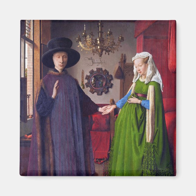Imã Retrato de Casamento de Jan Van Eyck (Frente)