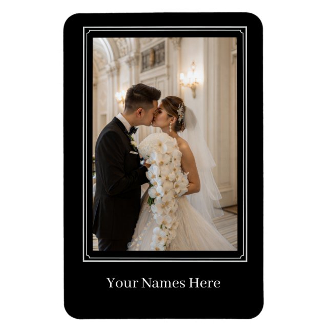 Ímã Retrato de Casamento Personalizado  (Vertical)
