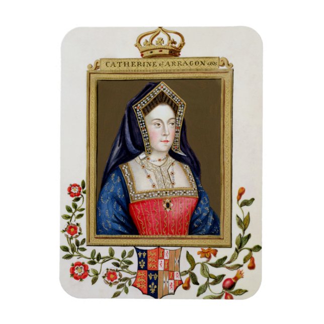 Ímã Retrato de Catherine de Aragão (1485-1536) 1rua Qu (Vertical)