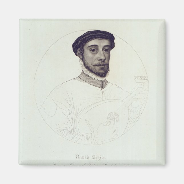 Imã Retrato de David Rizio, um original pintado (Frente)