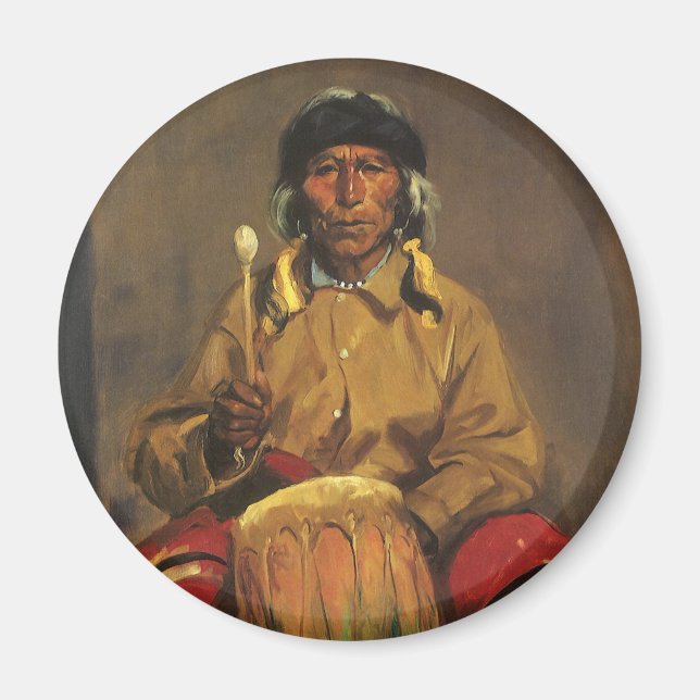 Imã Retrato de Dieguito Roybal por Robert Henri (Frente)