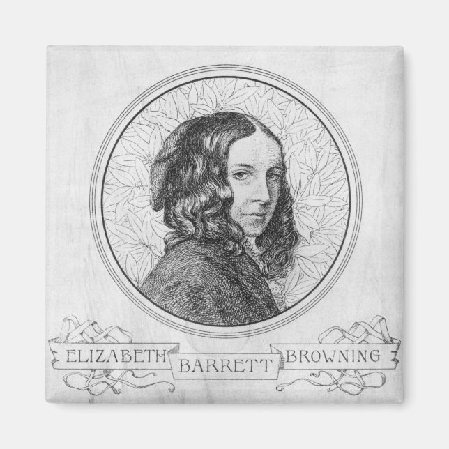Imã Retrato de Elizabeth Barrett Browning (Frente)