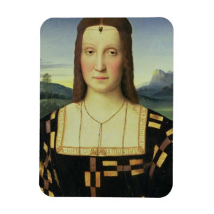 Ímã Retrato de Elizabeth Gonzaga, c.1504 (óleo na